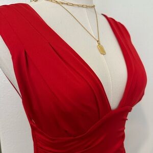 Elegant Red Bodycon Dress